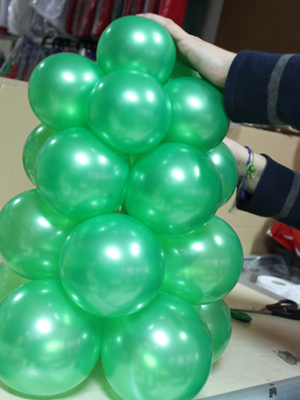tutorial decoracion globos para fiestas Navidad