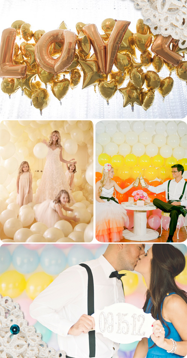 globos en la decoración de bodas