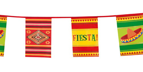 un festivo banderin para la decoración de una fiesta mexicana