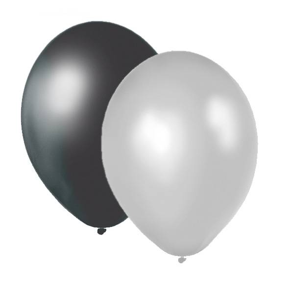 globos negro y plata globos de latex negro y plata