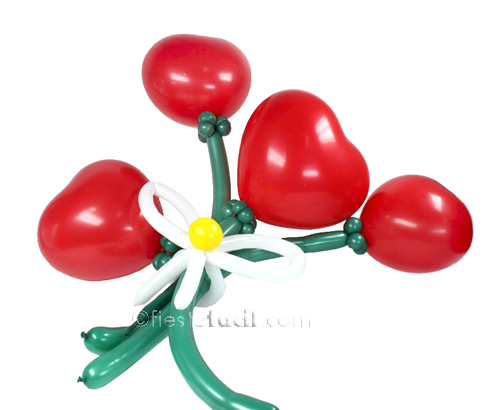 flores hechas con globos