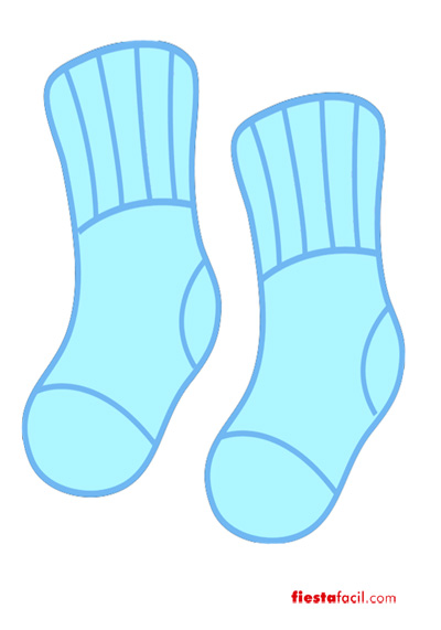 imprimibles calcetines azules