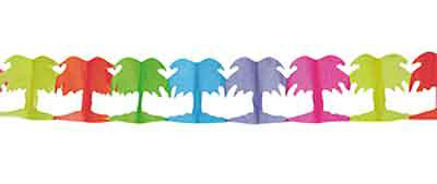 guirnaldas palmeras colores una guirnalda de papel de colores con formas de palmeras