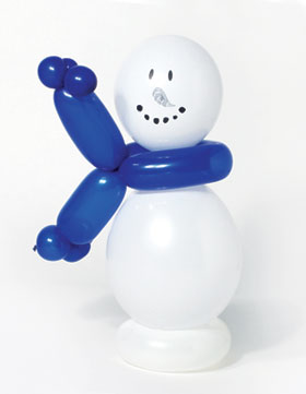Muñeco de nieve con globos