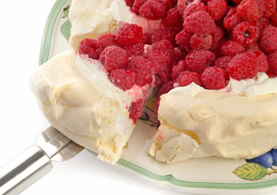receta pavlova de frambuesas